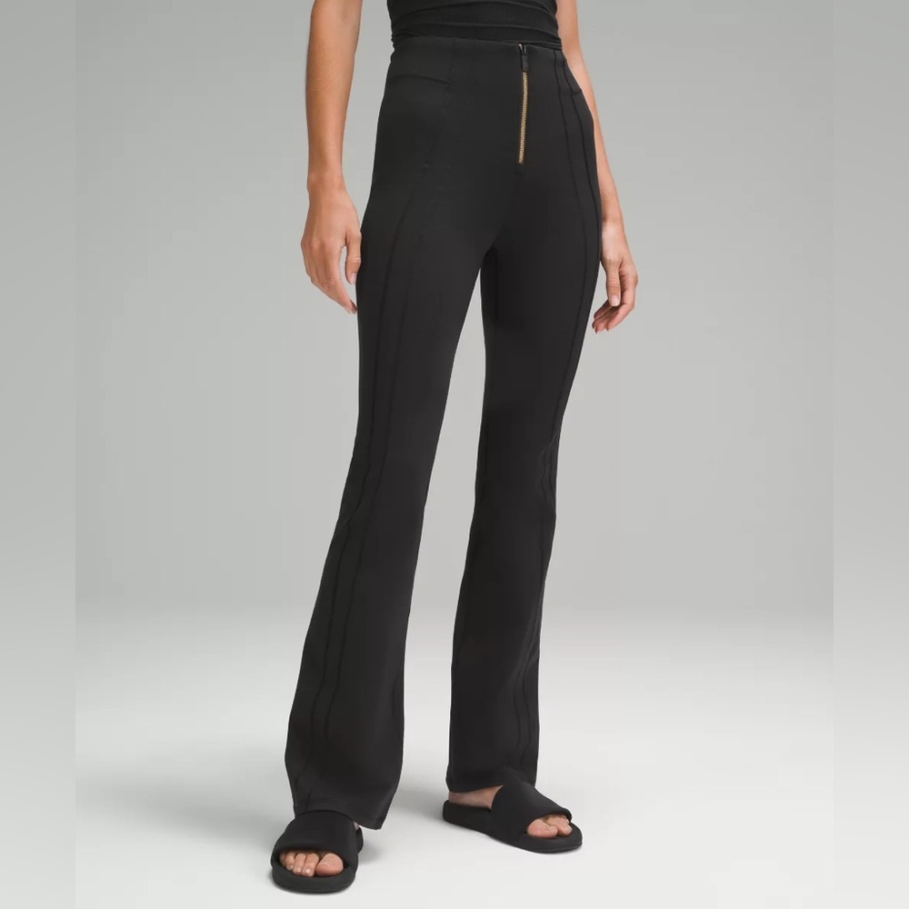 Lululemon Define Zip-Front High-Rise Flared Pant Black Size 4 Luon Yoga Leggings